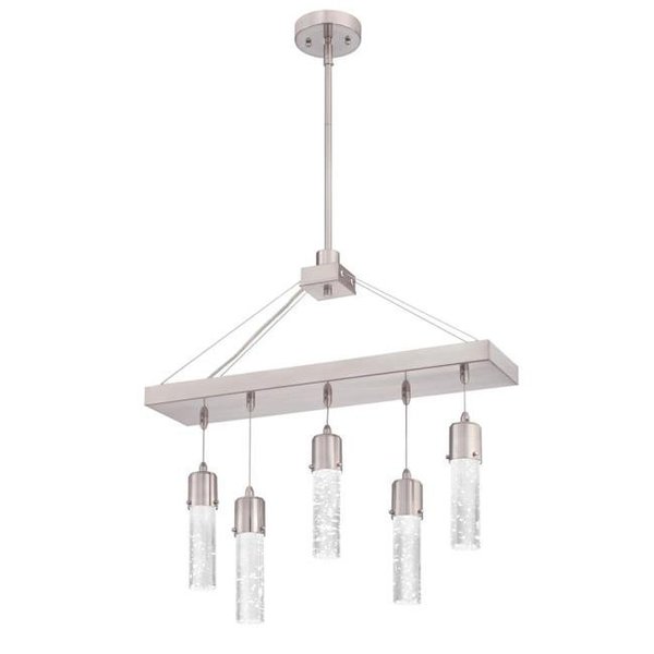 Westinghouse Westinghouse Lighting 6371900 5 Light LED Chandelier with Bubble Glass - Brushed Nickel 6371900